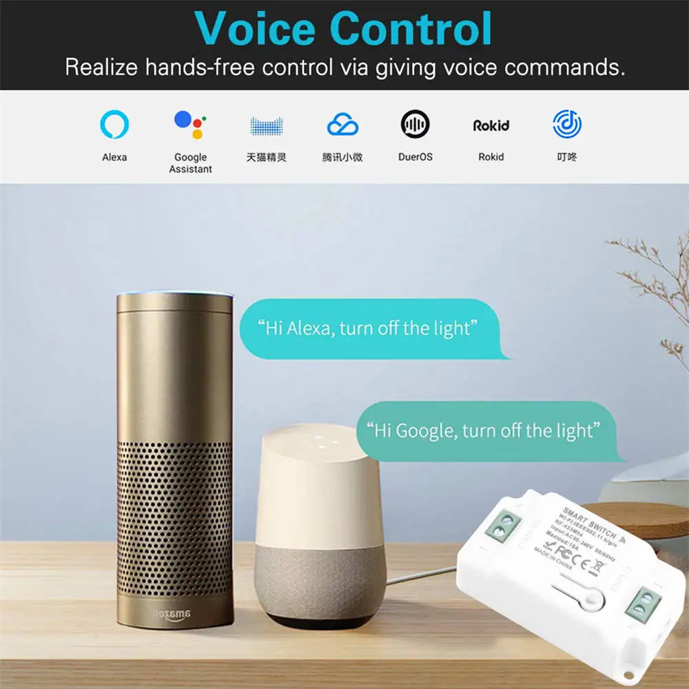 Модуль управления умным домом Tuya, 433 МГц + Wi-Fi, 110 В, 220 В