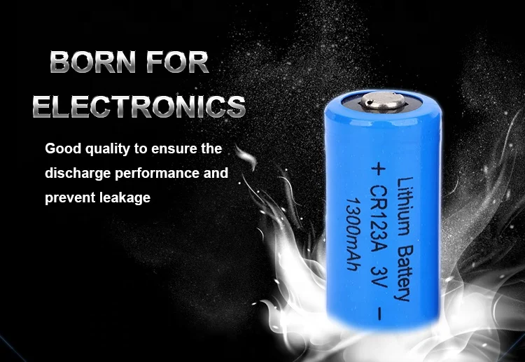3v lithium batteries CR123A 1000mAh 1300mAh Lithium Primary Battery Li-MnO2