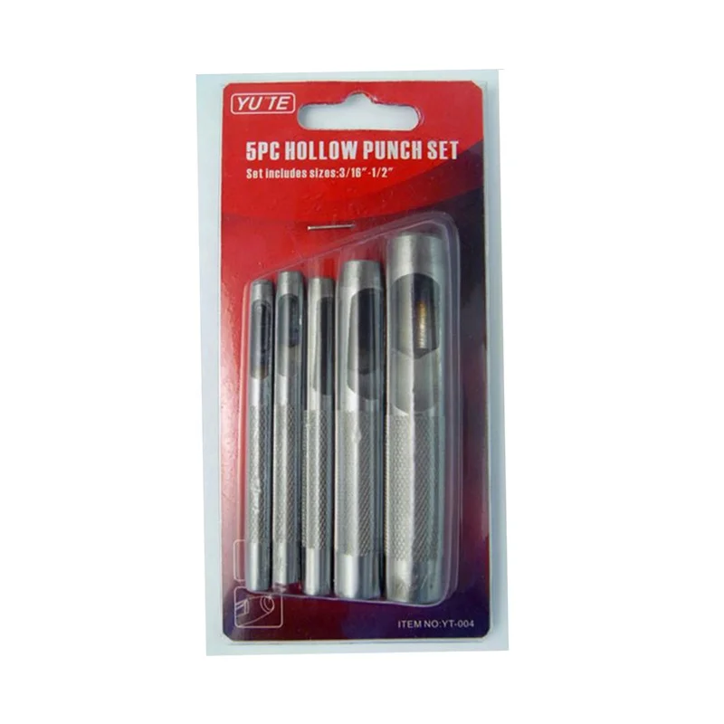 NBFLOURISH 5PCS set hollow hole punch set,leather hole cut, leather craft punch