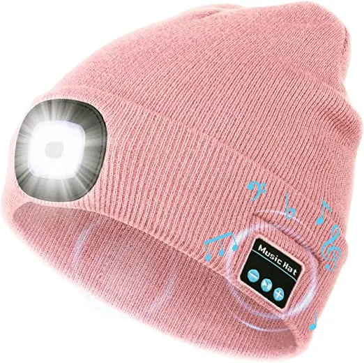 4 LED Beanie Bluetooth Earphone Music Hat Winter Wireless Headphone Headset With Mic Sport Hat