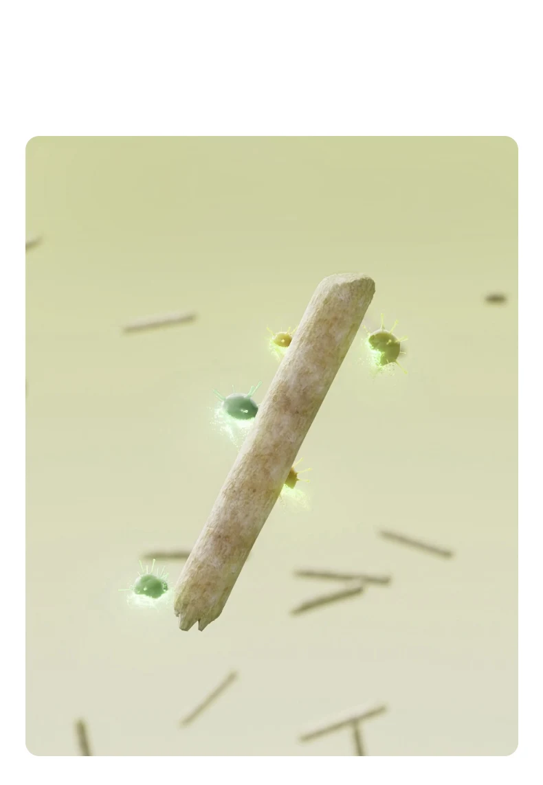 Manufacturer OEM macadamia shell tofu cat litter easy clean stripe shape strong clumping cat litter