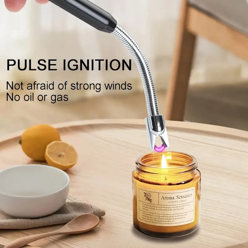 USB Rechargeable Electric Arc Lighter Candle Lighter Windproof Electric Lighter