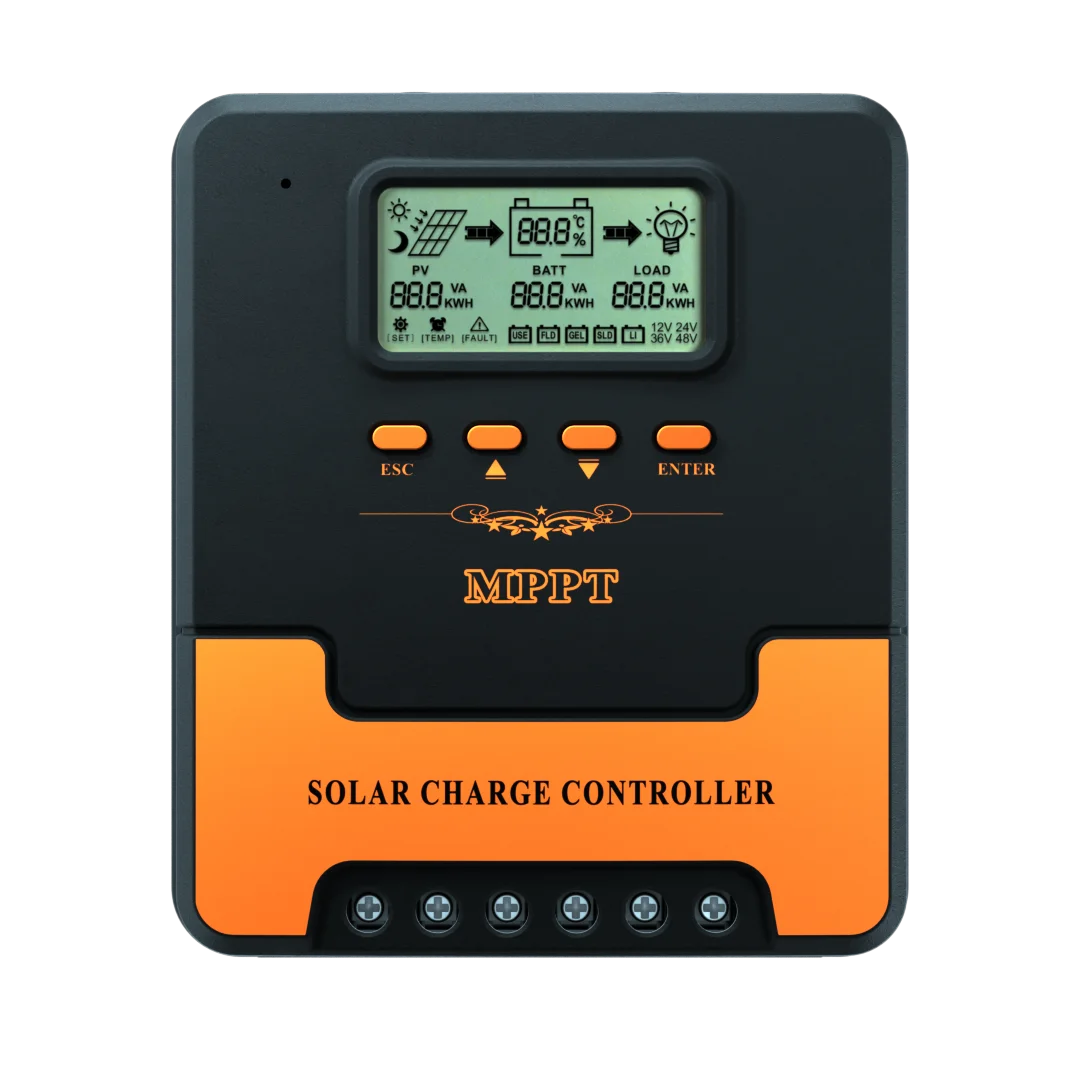 40A 60A MPPT Solar Charge Controller 12V/24V Auto Working PV 100V Solar Panel Charge Regulator  Negative Ground Solar Controller