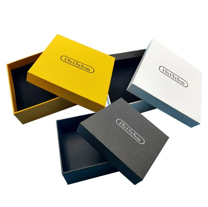 Luxury Matt Black Rigid Lid And Base 15x15 Square Box