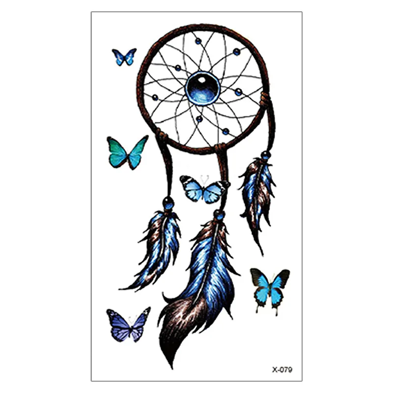 Waterproof Cute Tattoo Sticker For Halloween Xmax Amine Skull Gun Letter Butterfly Temporary Water Transfer Tattoo Sticker ODM