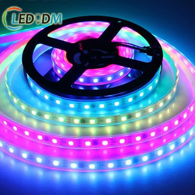 RGB Пиксельная Светодиодная лента программируемая Волшебная адресная RGBW 5 в 12 В 24 WS2811 WS2812B UCS1903 SK6812