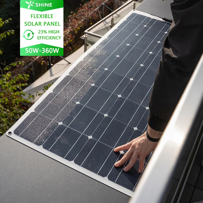 ETFE Solar Panel 100W 18V Solar Battery Charger Flexible Solar Panel Off Grid Car Caravan Camping Motorhomes Phone Boat Home