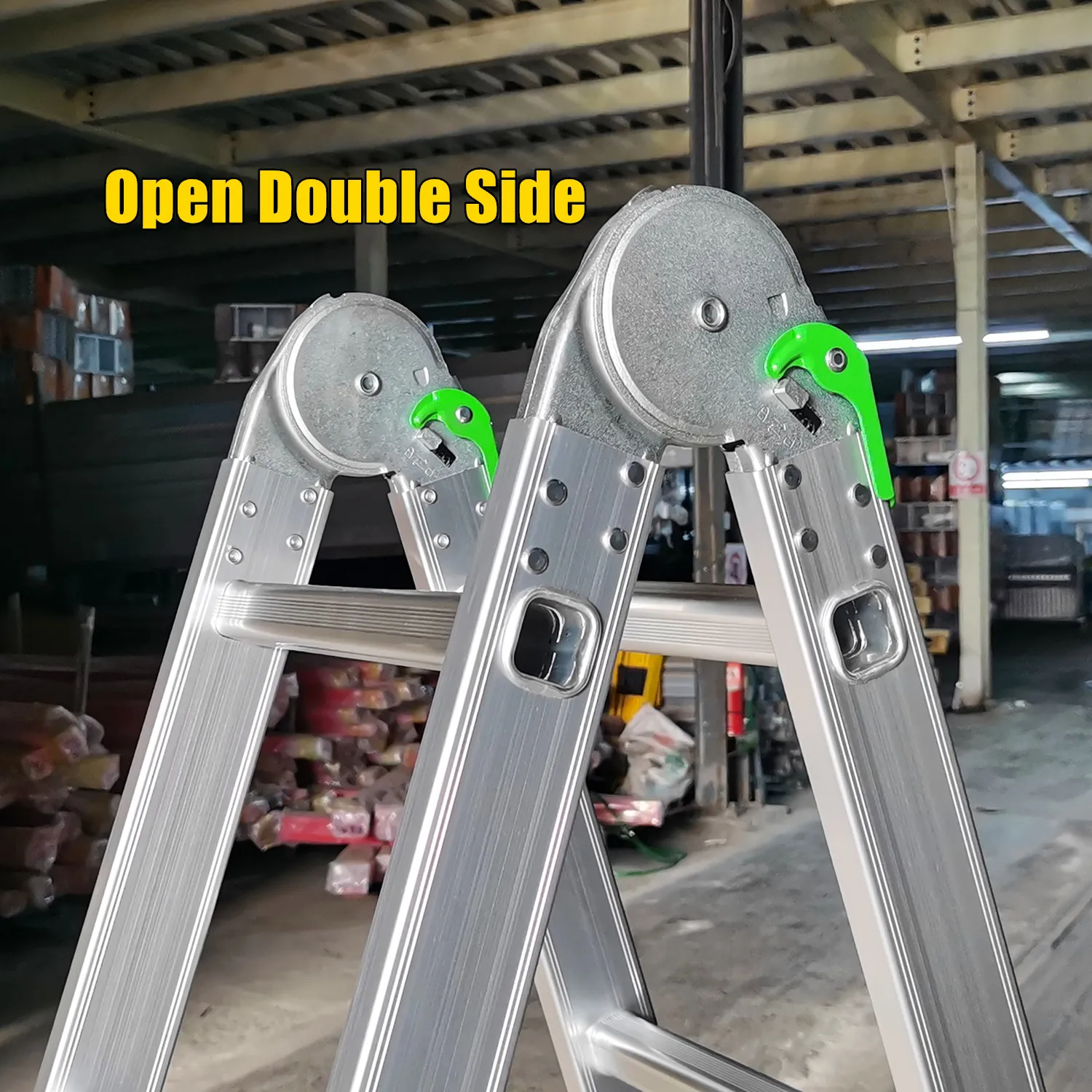 (Promotion) Foldable & Portable Aluminum Articulated Ladder 4*3 Steps 3.5m Length Stair Ladder