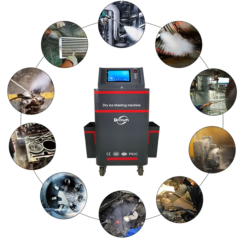 Universal Car Engine Carbon Cleaner Tool 220V 16kg Capacity Dry Ice Blasting Cleaning Machine for All Cars