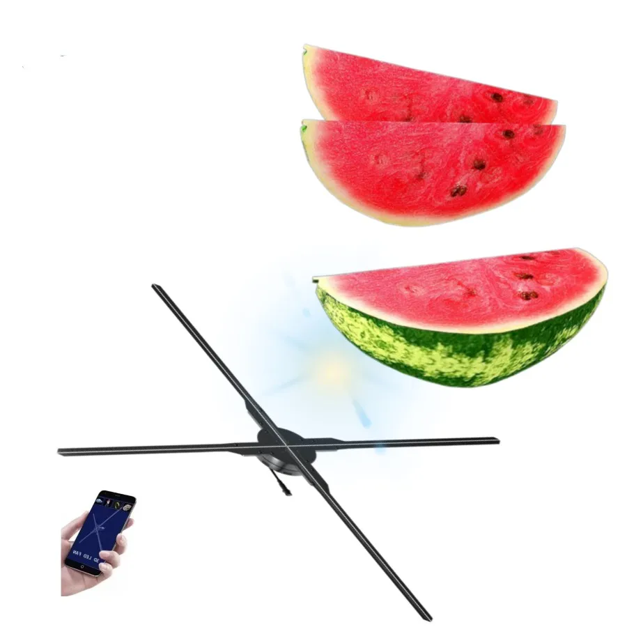 2024 NEW coming 3d hologram projector fan 70cm HD animation 3d holographic display practical lifelike 3d hologram fan projector