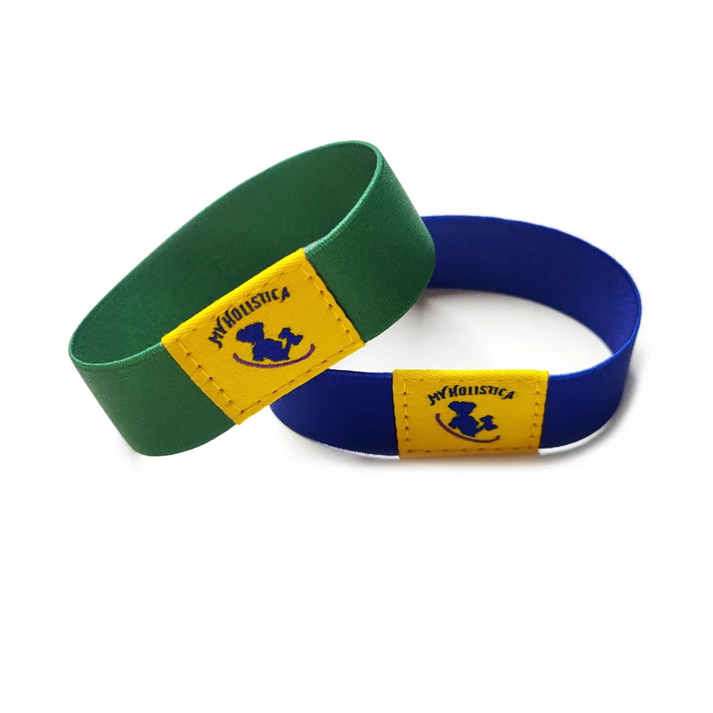 Custom Sublimated Elastic Cloth Wristband Bracelet Wristband for Events Elastic Fabric OEM Heat Transfer Guangdong Customized