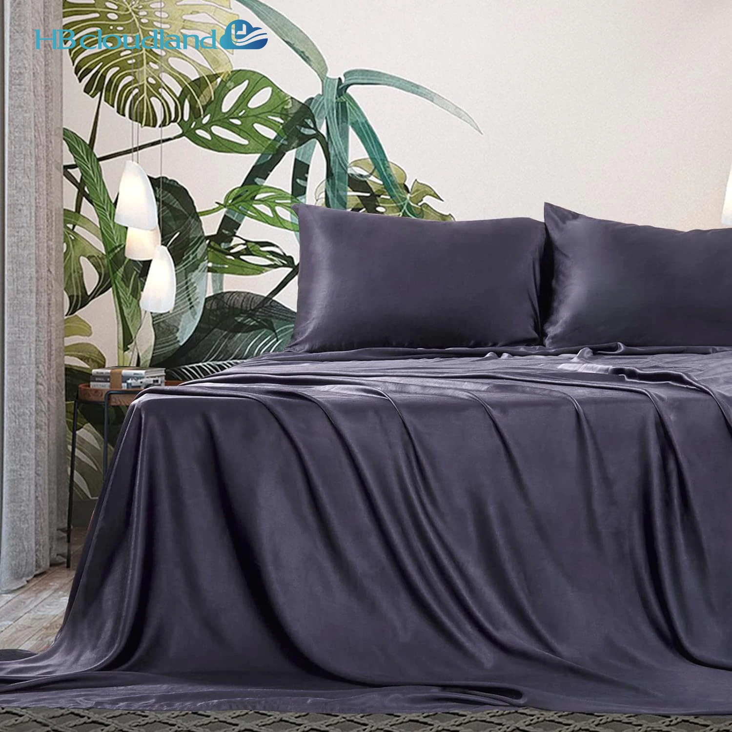 Cloudland Most Popular Tencel Bedding Set Tencel Bed Sheet Lyocell Eucalyptus Bedding Set 260X220 1000 Tread Count