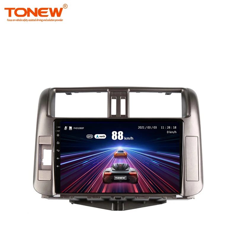 Tonew Android 10 автомобильный DVD-плеер для Toyota Land Cruiser Prado 2009-2013, видеорегистратор с двойным объективом, видеорегистратор с Wi-Fi и монитором парковки