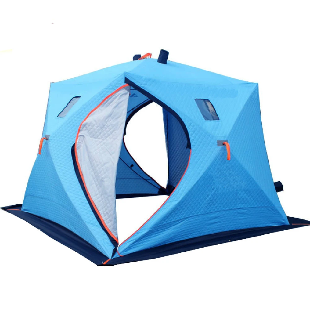 Pop up ice fishing tent 4 person bivvy camping cube instant setup cube tent for winter