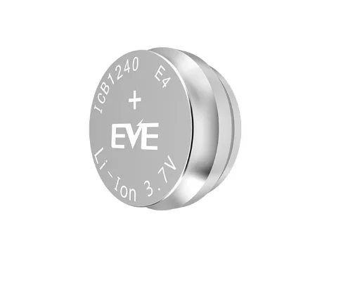 EVE ICB1240 E4 50mAh hot selling icb1240 batteries for sale 3.7v 1240 lithium button cell battery with tabs