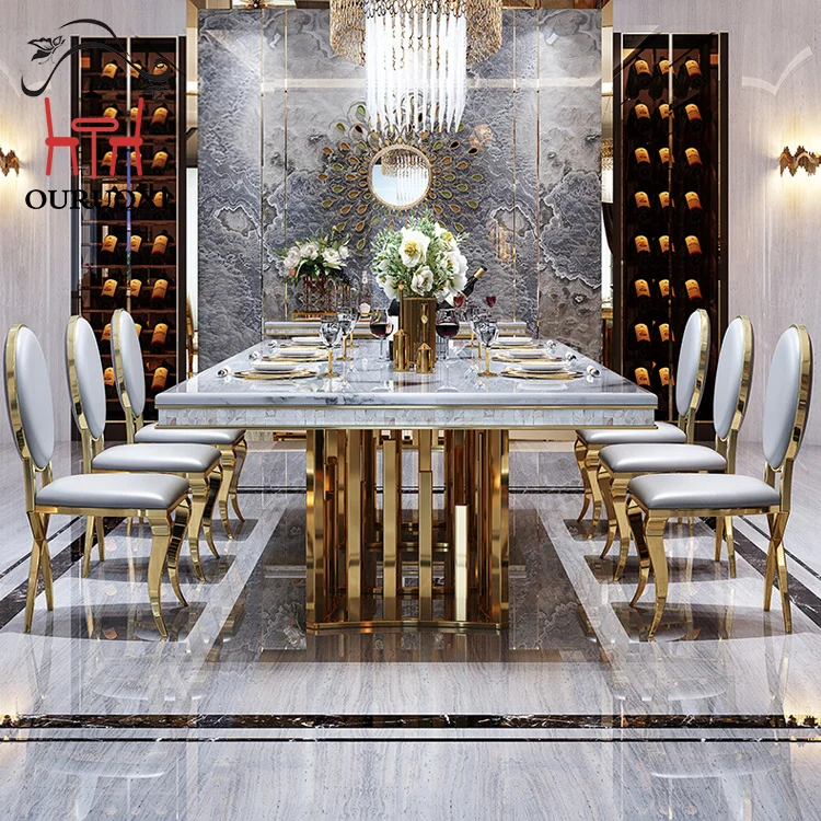 Living room furniture marble stone restaurant marble dining table marble modern luxury dining table set dining tables