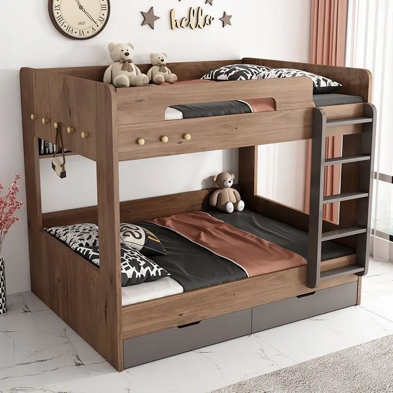 Ladder Wooden Luxury House Modern Girls Children Bedroom Furniture Set Kids Loft Bunk Beds Teenagers