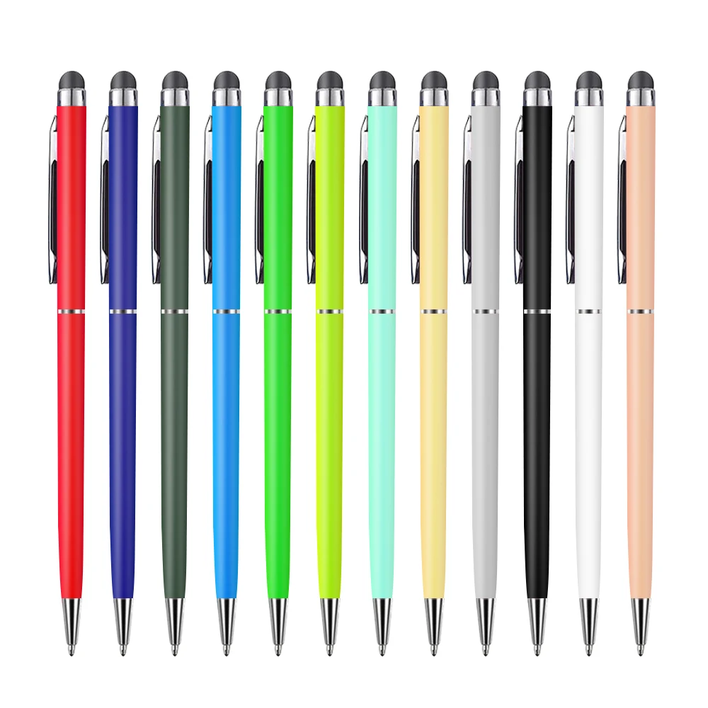 Free Sample Design Manufacturer With Metal Ballpoint Quality Crystal Touch Screen Stylo Logo Custom Writing Stylus Pen