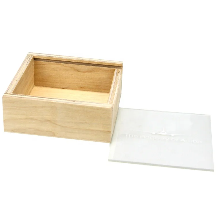 small unfinished wooden storage box with sliding lid wooden packaging box