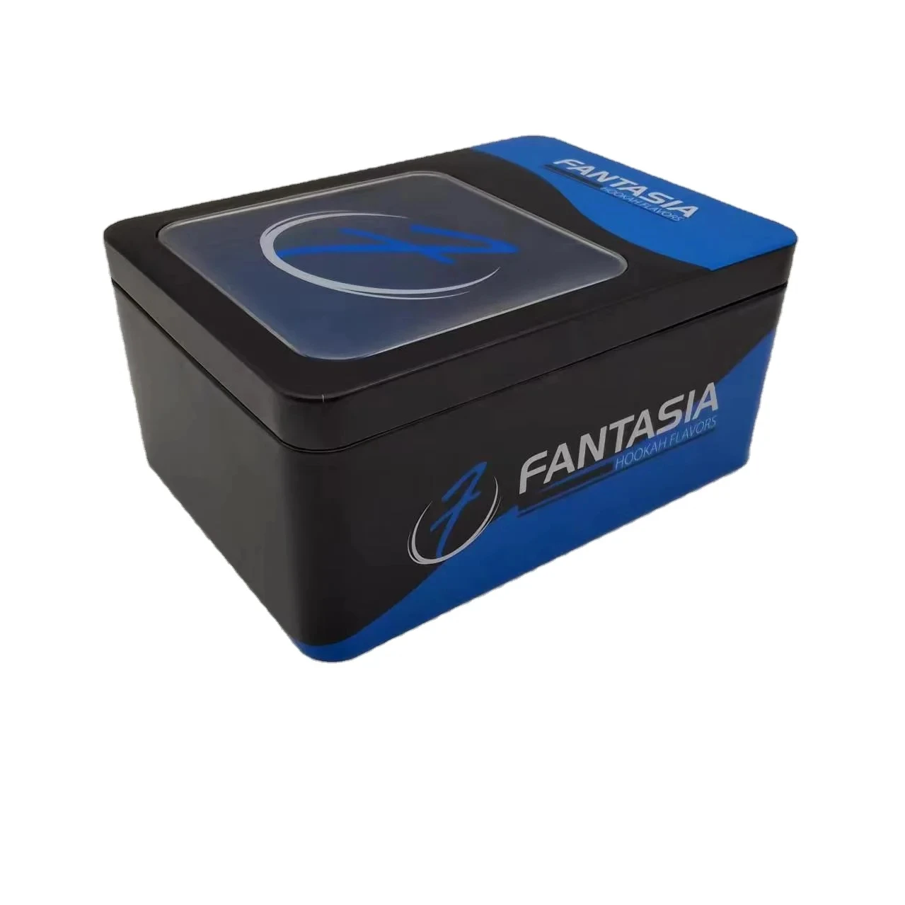 180*131*H80mm with window large stock Fantasia hookah box ShiSha packing Metal cans for hookah