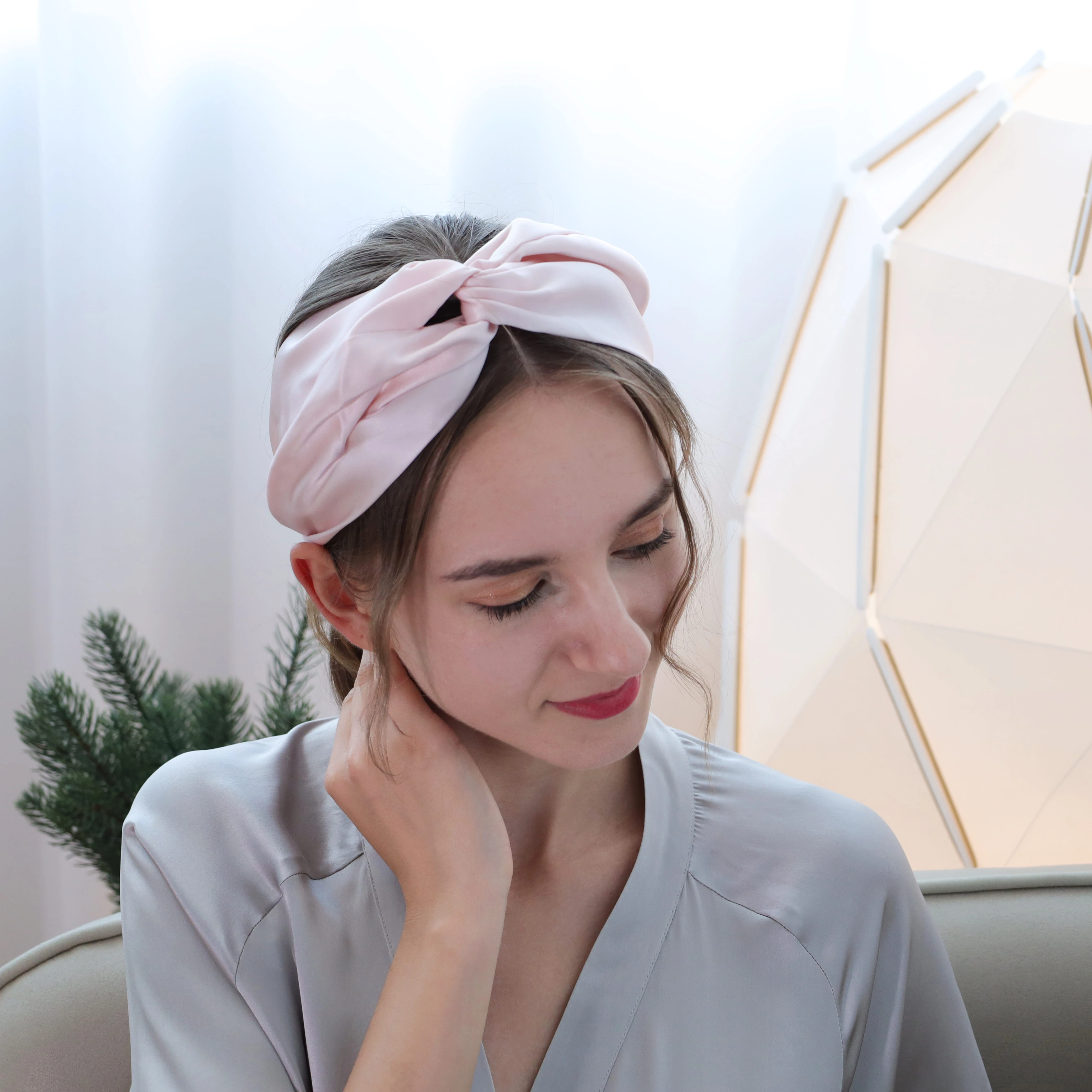 factory popular wholesale elastic luxury wraps custom wide makeup 100 silk headband