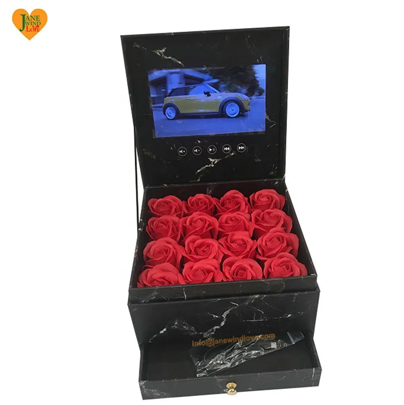lcd video gift box with second drawer amazon birthday home gift box with lcd screen