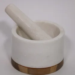 2022 Top Selling Marble Mortar And Pestle with wooden base