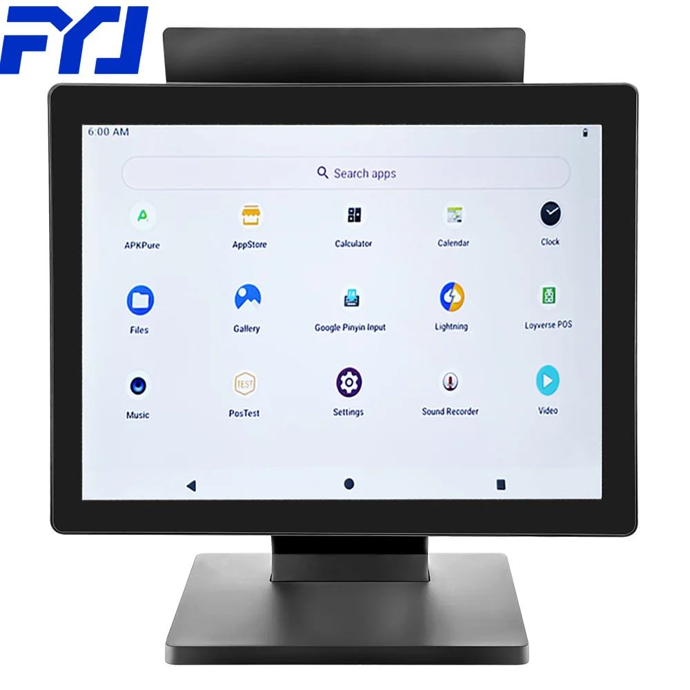 FYJ F2-5 15' All In One OEM Android Windows Cash Register Payment All-in-One Desktop PC Business Cash Register Pos System