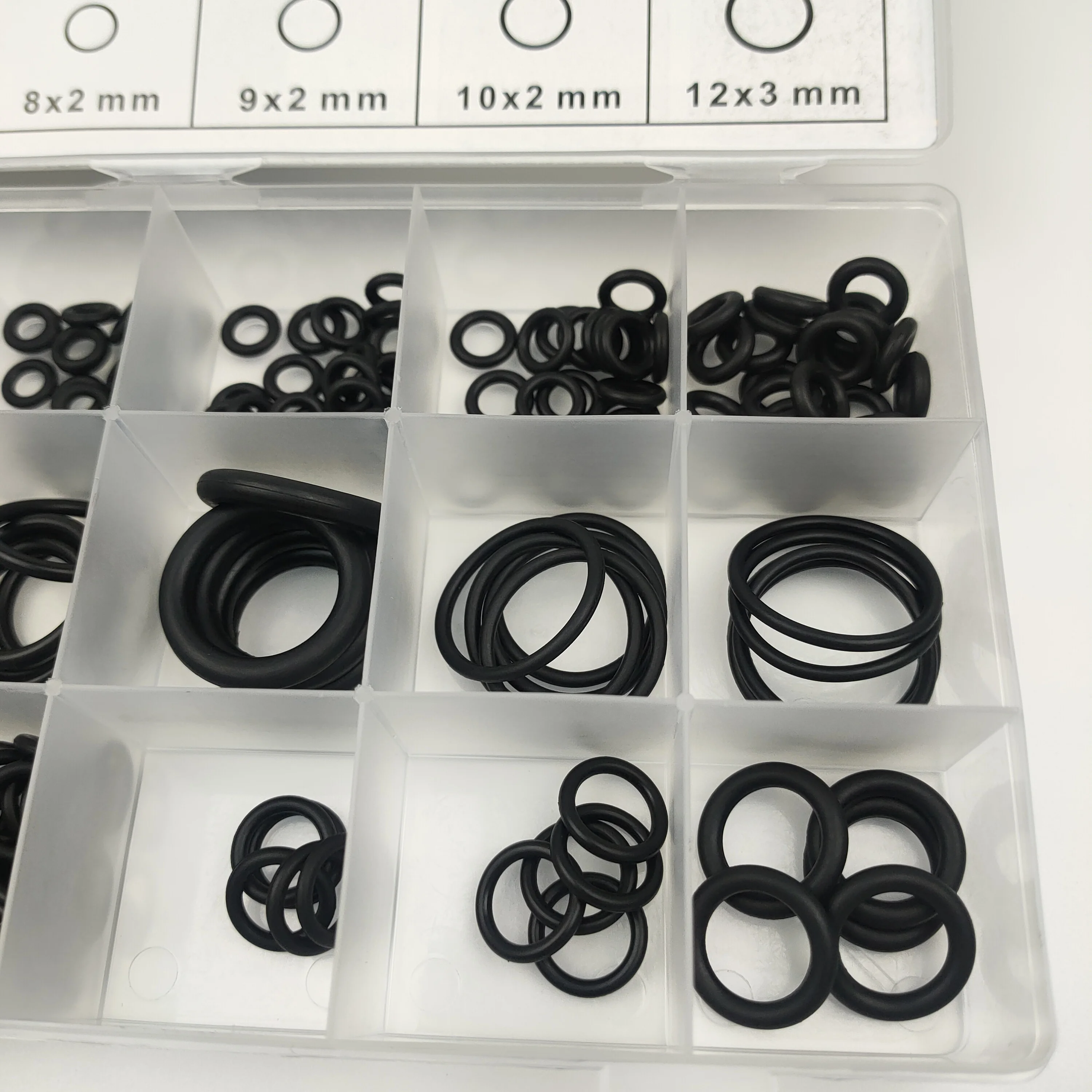 
CN;FUJ 225pcs Rubber O Ring Kit Box Best Seal O-ring Kit Box Metric Size 