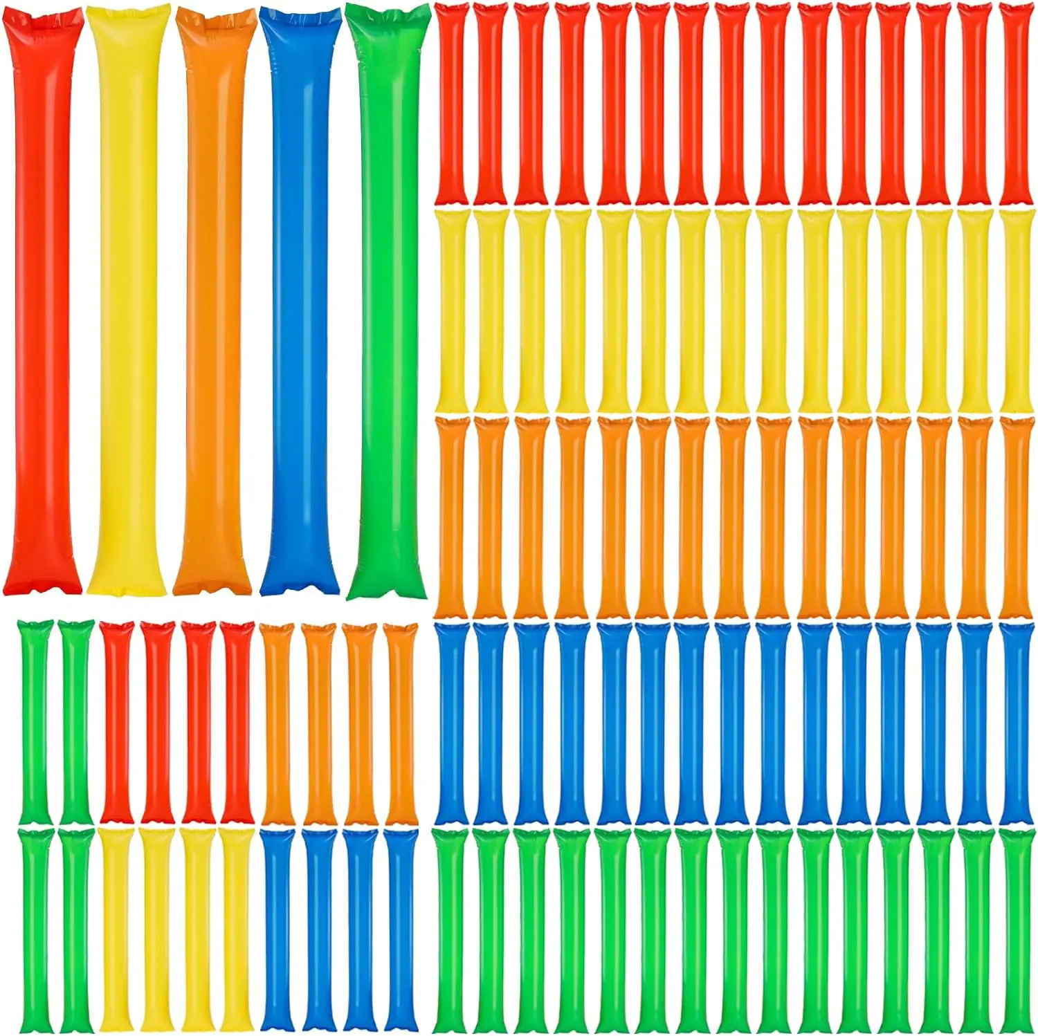 Factory Wholesale Inflatable Noise Makers Thunder Sticks Thicken Bam Bam Plastic Cheering Sticks Cheerleading Stick for Sports