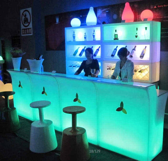 Wholesale Bar Furniture Nightclub Bar modular Counter table Led Bar Display Counter With Stool