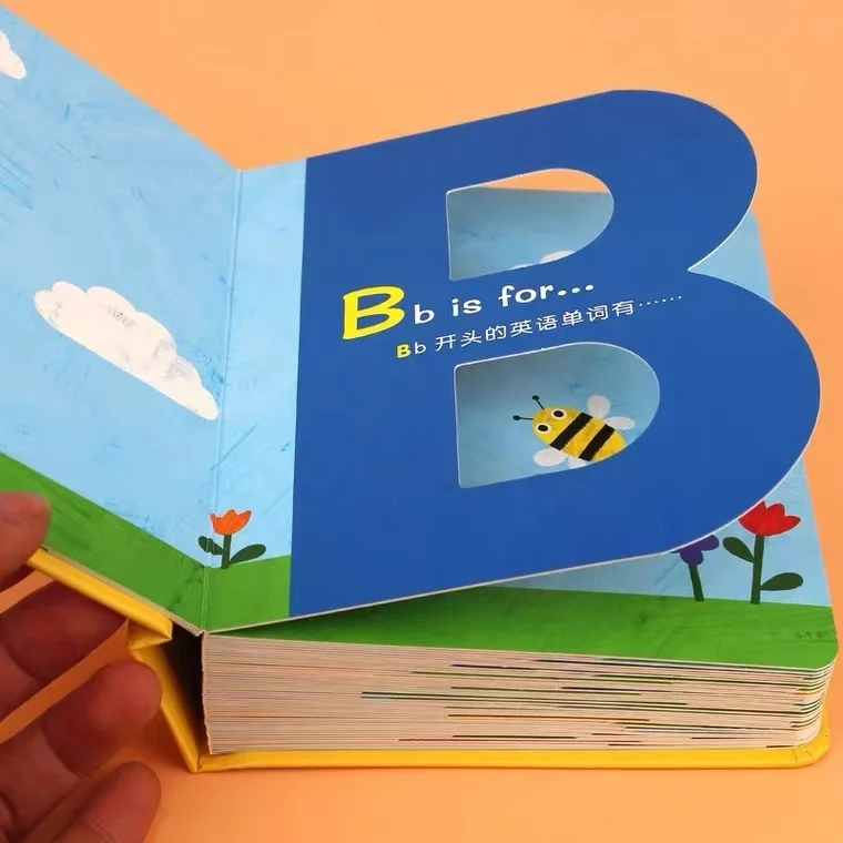 Factory custom kids board book publishing printing services children cardboard lift flap book for children story books
