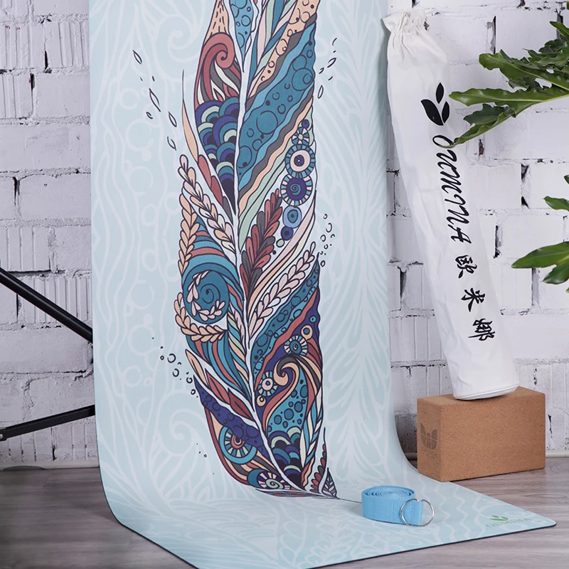 2mm Antislip Private Label Custom Natural Suede Rubber Yoga Mat