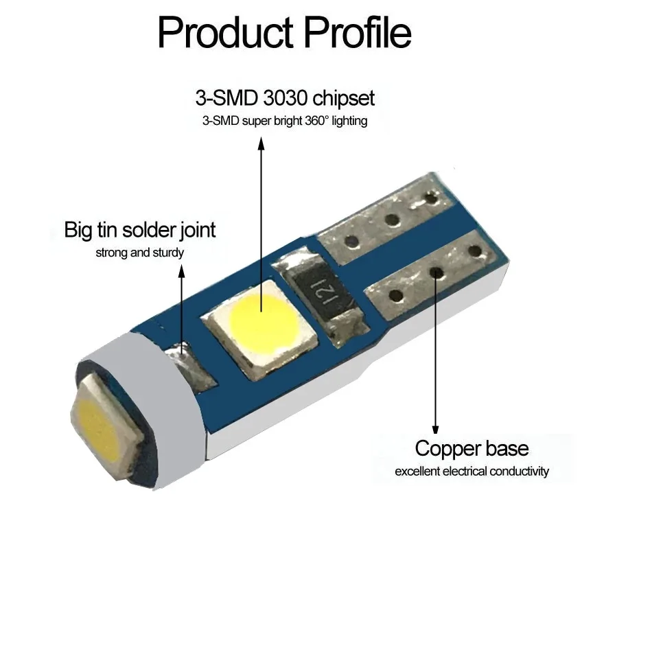 T5 3030 3 светодиода 3SMD 58 74 286 W1.2W сверхъяркий клиновидный светодиодный светильник для приборной панели автомобиля кластерная панельная