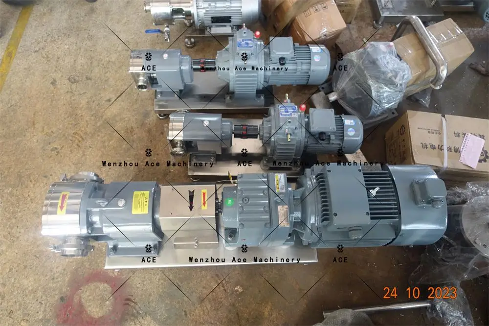 Ace High-Viscosity Self-Priming Ice Cream Chocolate Sauce Jam Liquid Transfer Rotor High Viscosity Honey Lobe Pump With Hand Car