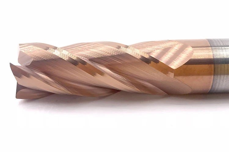 JR103 CNC Cutting Tool Carbide 4F Coating End mill For stainless steel carbon steel ductile iron