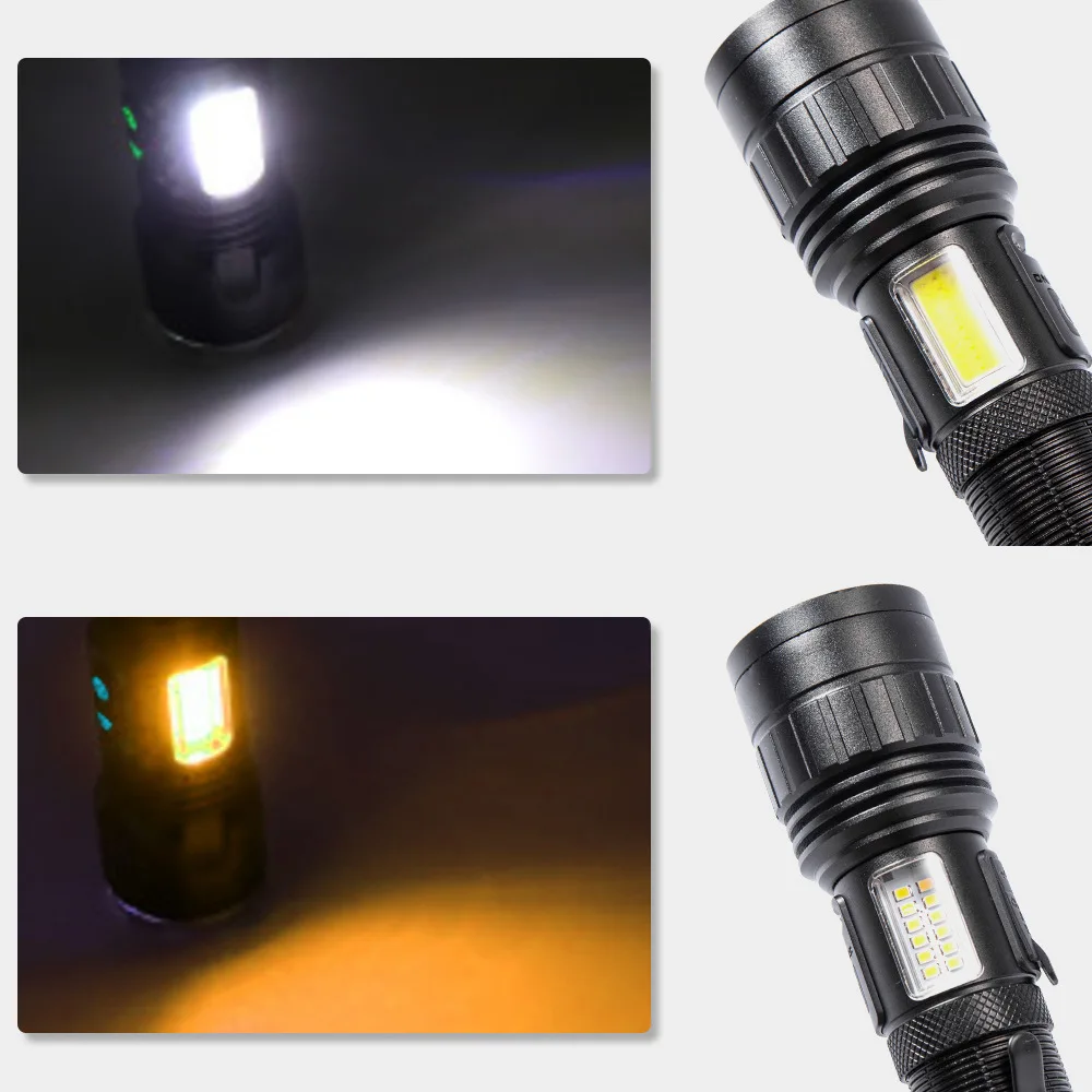 Long Range 1000m Security Beam Distance White Laser flashlight Rechargeable Led COB Torch Light with Magnet