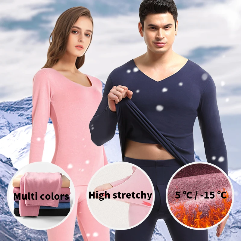 Wholesale Winter Long Johns Thermal Underwear For Women And Men OEM Spandex Couple Suit
