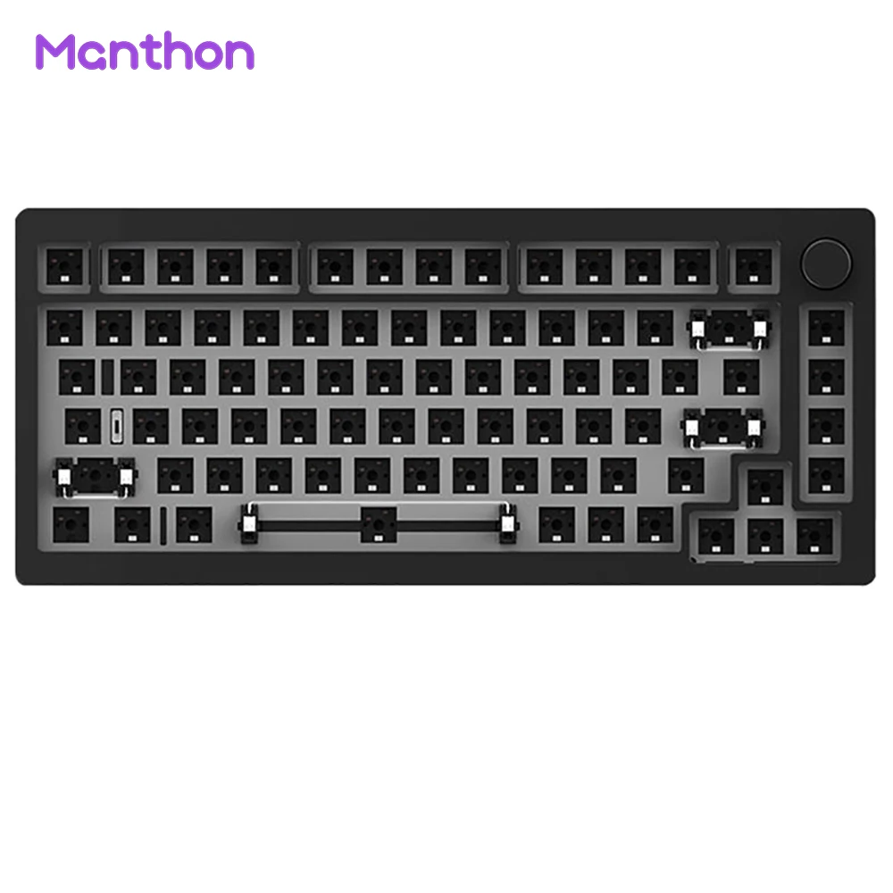 AKKO M1W Multi-Mode Barebone Kit 75% Mechanical Aluminum Gasket-Mount Keyboard Hot-Swap South-Facing RGB Backlight Keyboard Kit