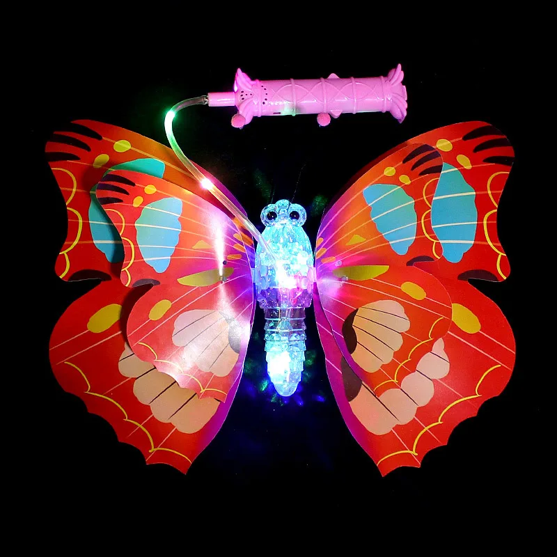 Magic Gift Glow Stick Led New Net Luminous Swing Butterfly Colorful Flash Handheld Butterfly Toys Luminous Stick