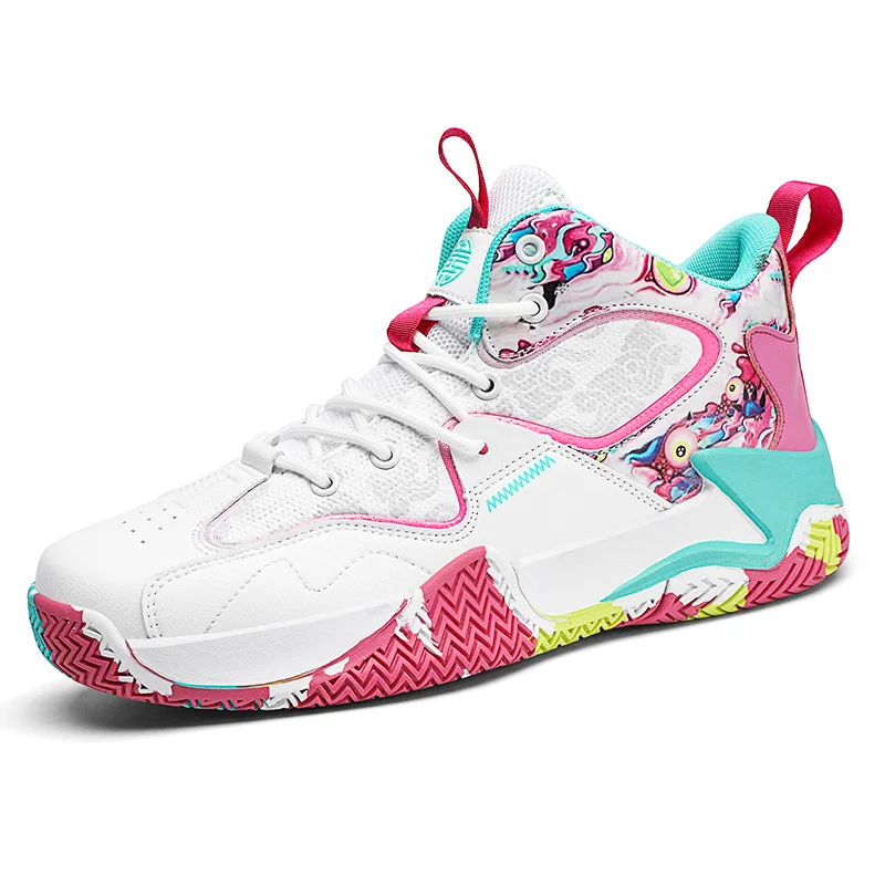 2023 Latest Design Big Size 45 Custom Men Sneakers High Quality Non-slip Cool Basketball Shoes Woman