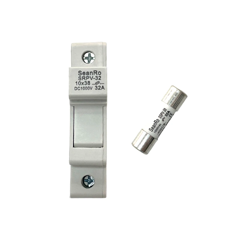 SeanRo Din Rail Fuse Holder Solar PV DC 1000V 1-30A 30 amp fusibles thermal porcelain fuse with Base