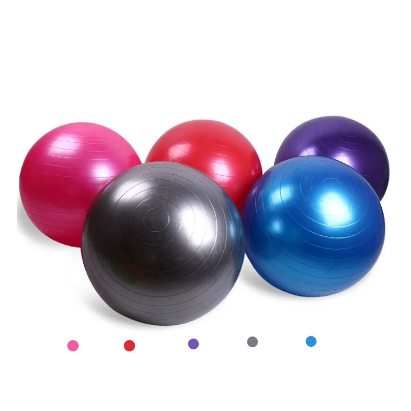 Pilates Yoga Ball of Gym Fitness Equipment Children Playground Ball Glossy Colorful PVC Ball Indoor