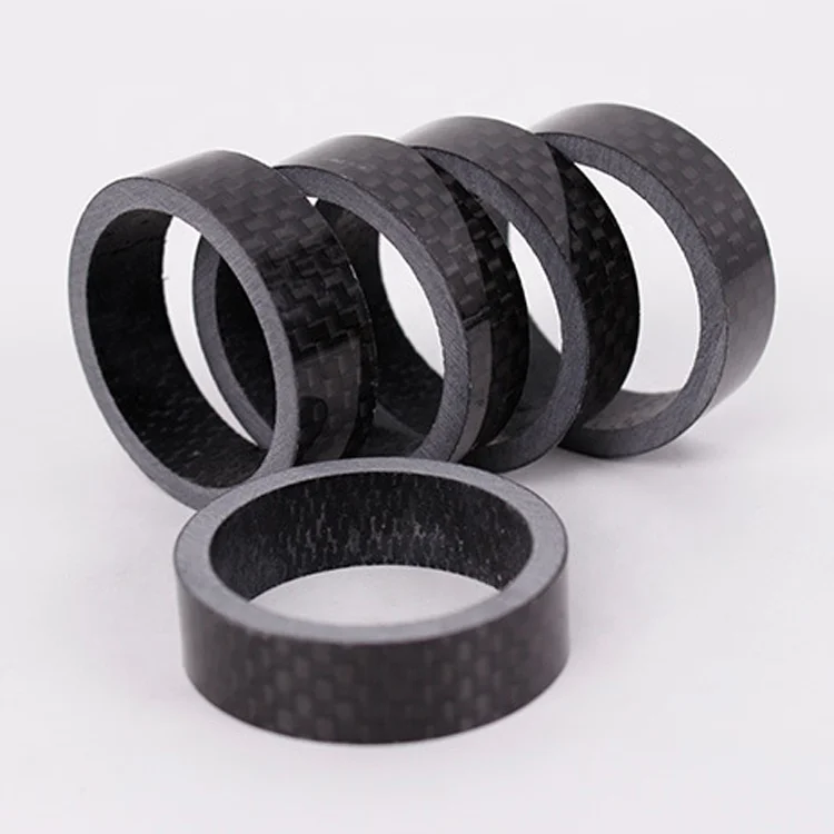 
3k carbon fiber headset spacer bicycle washer, Carbon fiber fork washer stem spacers set 