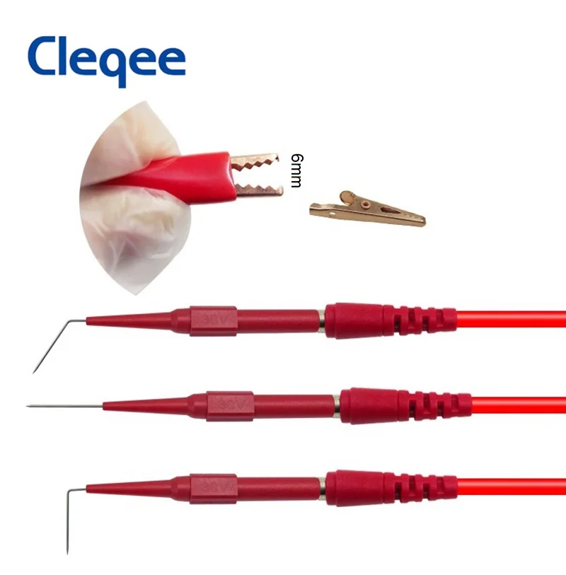  Cleqee-1 P1920 защищенный зажим «крокодил» «банан» к вилке типа привести тестовый щуп подключить до 4 мм контрольные выводы вилки «банан для электрических задняя крышка зонда