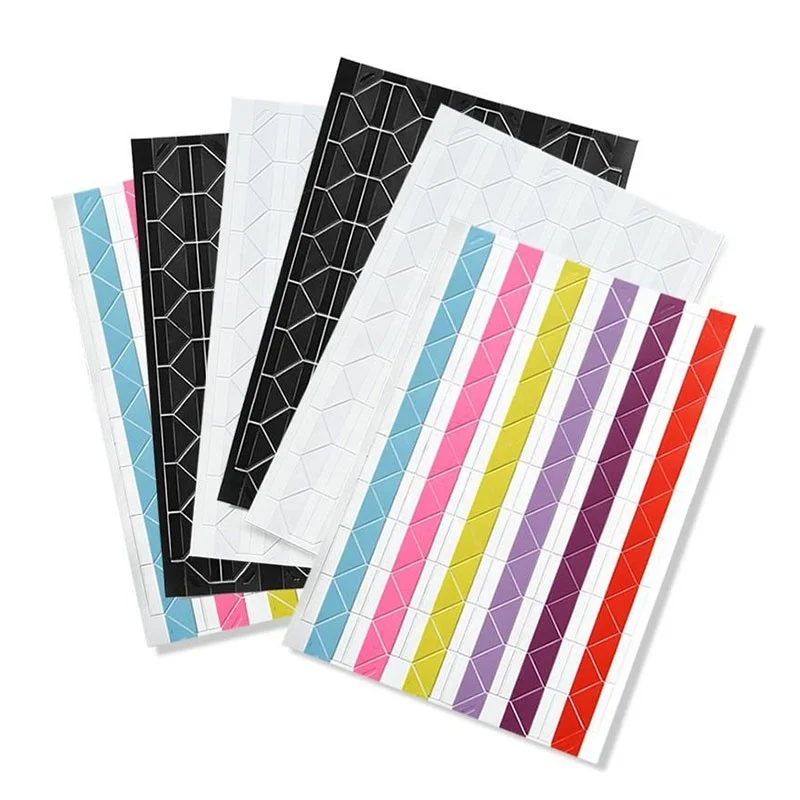 Colorful colors 360 count self-adhesive pvc transparent photo corners for scrapbooking mounting on mat boards diy