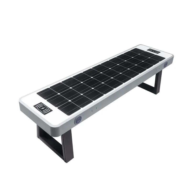 Wifi Phone wireless Charging Solar Panel Bench Outdoor Park Bench USB Smart Bench For 3 Three People Chair