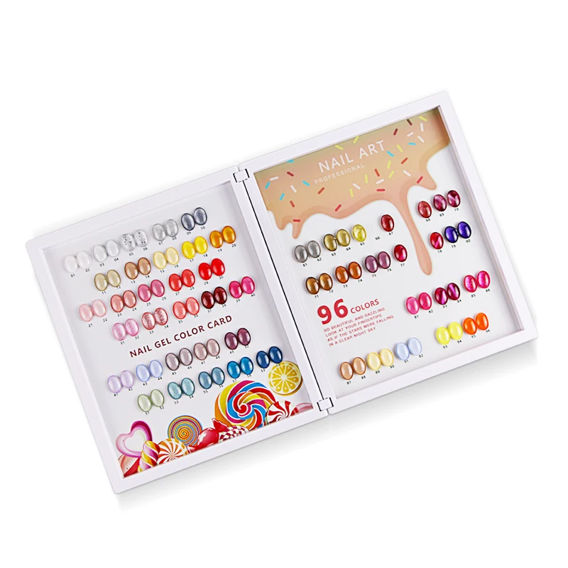 96 Colors Nail Tools Acrylic Nail Gel Display book For color display can oem logo display book