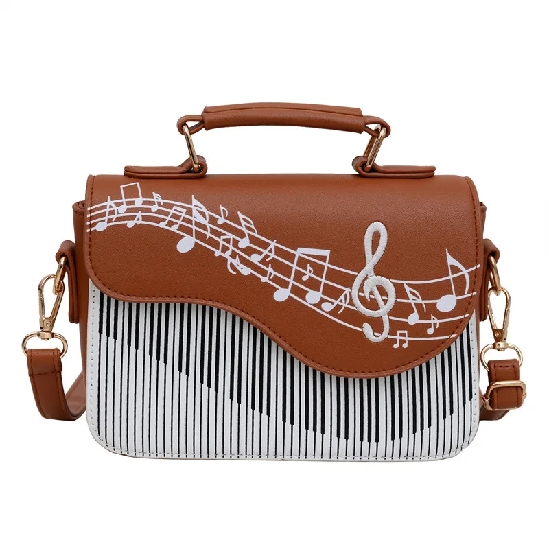 Piano Music Notes Women Shoulder Bags Designer PU Leather Crossbody Women Bags 2024 Fashion