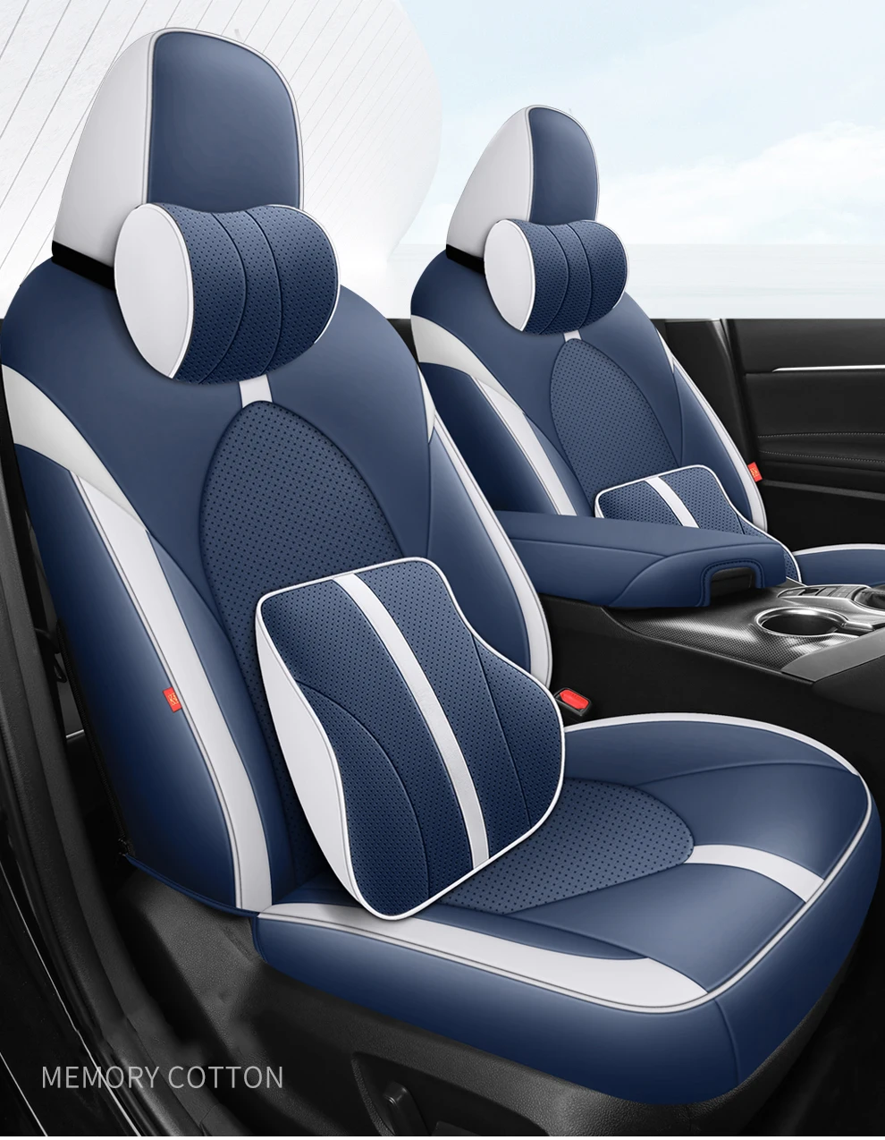 Sports Style  PU Leather Car Seat Covers Full Set Protector for Toyota Camry